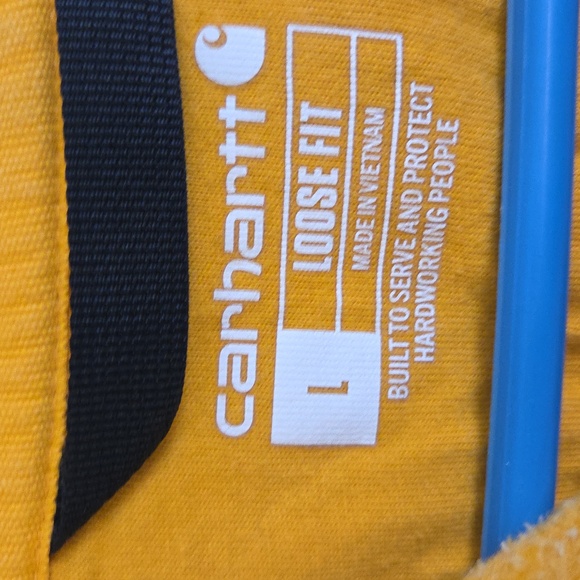 Carhartt Men's Yellow Hoodie Size Large - Picture 6 of 7